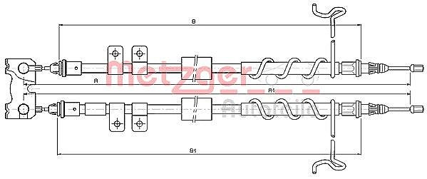 Metzger Autoteile Seilzug, Feststellbremse [Hersteller-Nr. 10.5336] für Ford