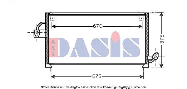 Aks Dasis Kondensator, Klimaanlage [Hersteller-Nr. 352006N] für Subaru