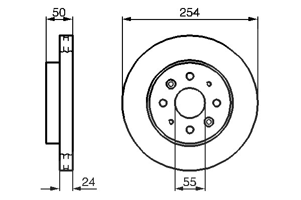 Bosch Bremsscheibe [Hersteller-Nr. 0986479231] für Kia