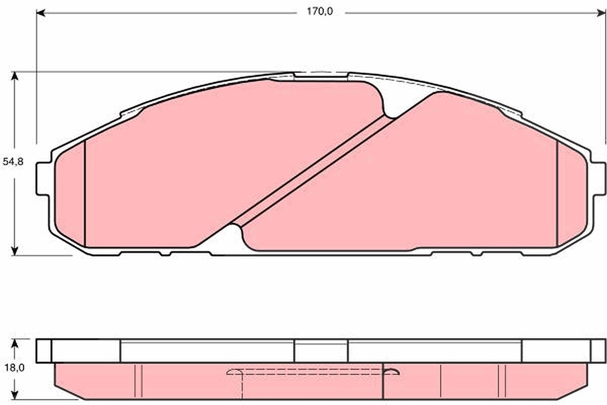 Trw Bremsbelagsatz, Scheibenbremse [Hersteller-Nr. GDB3394] für Nissan