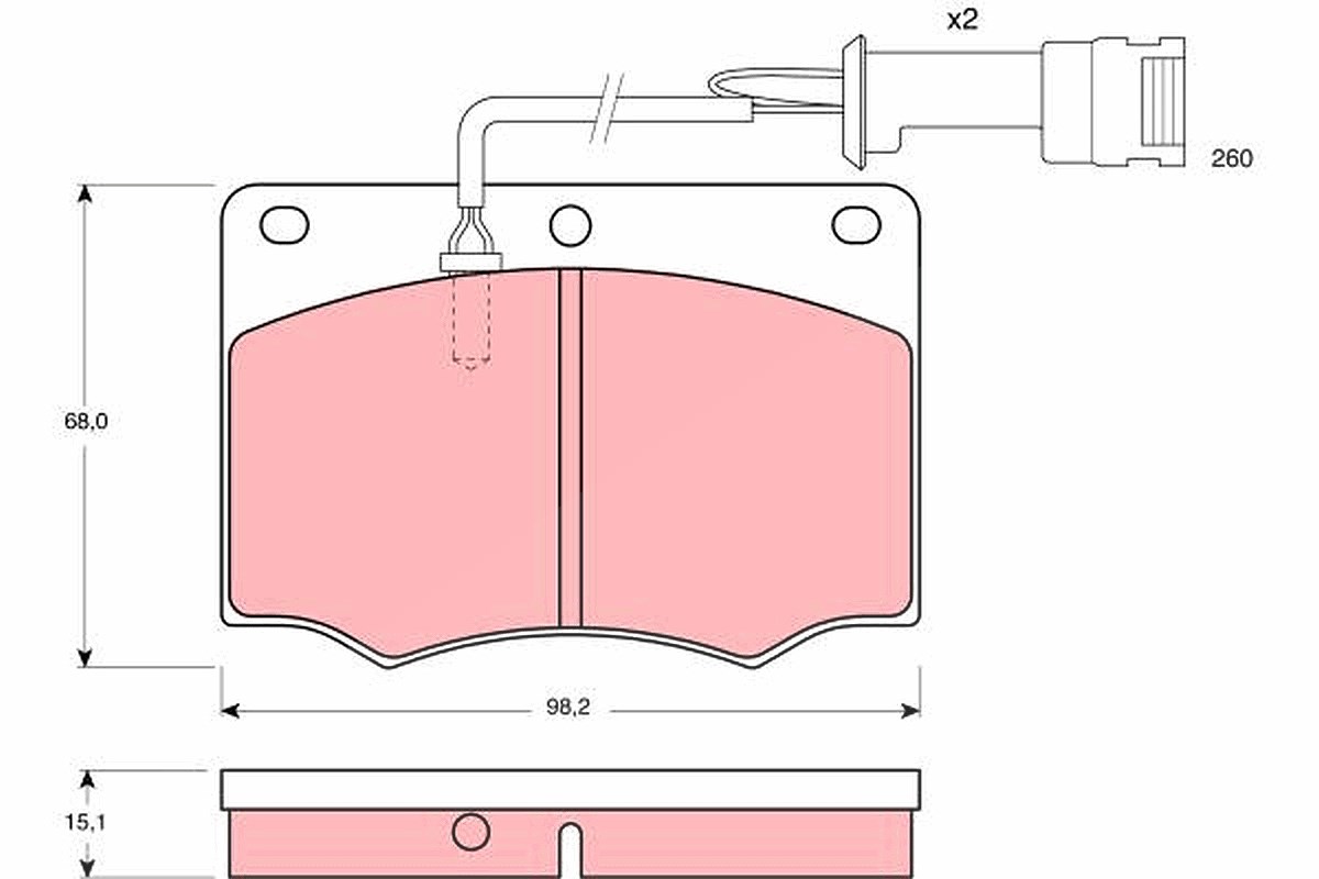 Trw Bremsbelagsatz, Scheibenbremse [Hersteller-Nr. GDB691] für Ford