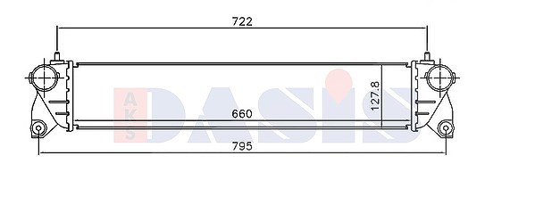 Aks Dasis Ladeluftkühler [Hersteller-Nr. 087028N] für Suzuki, Fiat