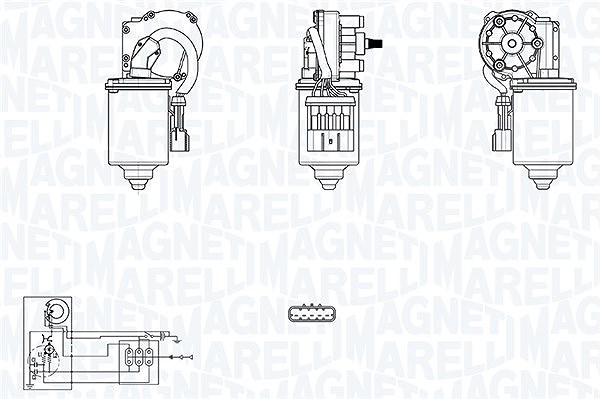 Magneti Marelli Wischermotor [Hersteller-Nr. 064300414010] für Opel