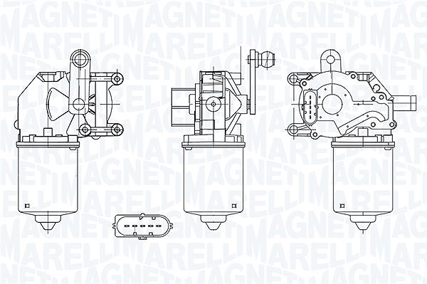 Magneti Marelli Wischermotor [Hersteller-Nr. 064050002010] für Ford