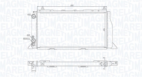 Magneti Marelli Kühler, Motorkühlung [Hersteller-Nr. 350213406000] für Audi