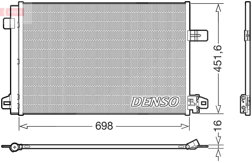 Denso Kondensator, Klimaanlage [Hersteller-Nr. DCN32028] für VW