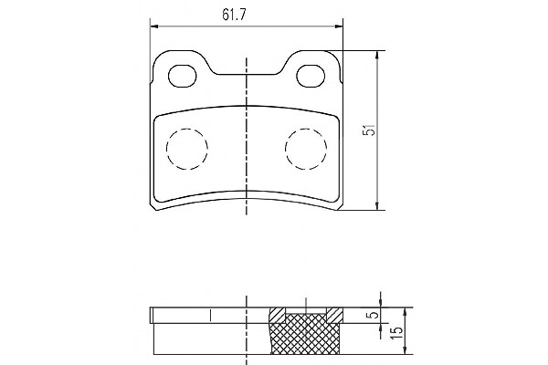 Mapco Bremsbelagsatz, Scheibenbremse [Hersteller-Nr. 6880] für Ford