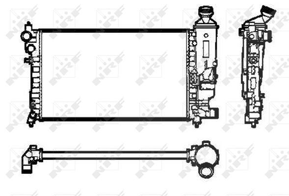Nrf Kühler, Motorkühlung [Hersteller-Nr. 50434] für Peugeot