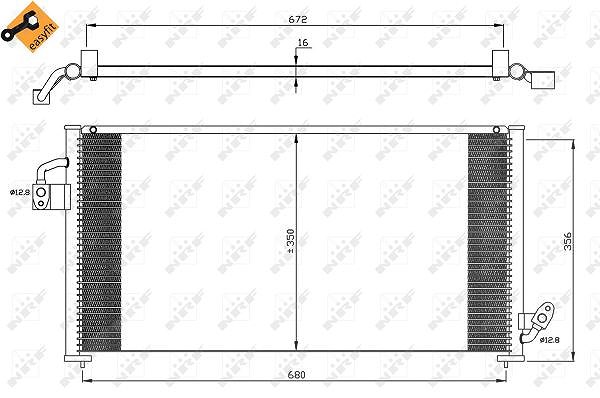 Nrf Kondensator, Klimaanlage [Hersteller-Nr. 35523] für Subaru