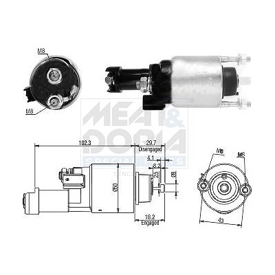 Meat & Doria Magnetschalter, Starter [Hersteller-Nr. 46315] für Honda