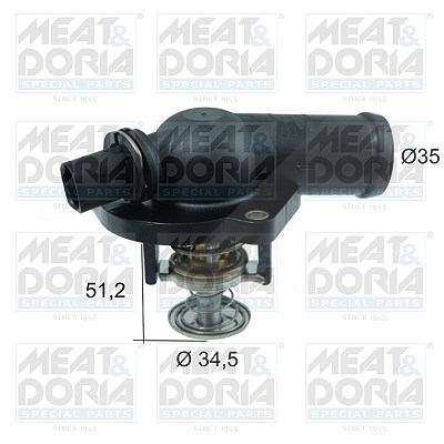 Meat & Doria Thermostat, Kühlmittel [Hersteller-Nr. 92730] für Audi, VW