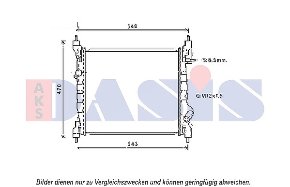Aks Dasis Kühler, Motorkühlung [Hersteller-Nr. 510156N] für Chevrolet