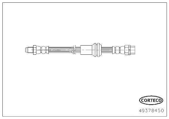 Corteco Bremsschlauch Hinterachse [Hersteller-Nr. 49378450] für Mini