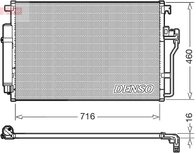 Denso Kondensator, Klimaanlage [Hersteller-Nr. DCN17008] für VW, Mercedes-Benz, Volvo