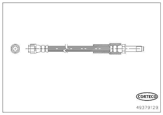 Corteco Bremsschlauch ERSTAUSRÜSTERQUALITÄT [Hersteller-Nr. 49379129] für Mercedes-Benz
