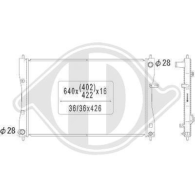 Diederichs Kühler, Motorkühlung [Hersteller-Nr. DCM2512] für Smart, Mitsubishi