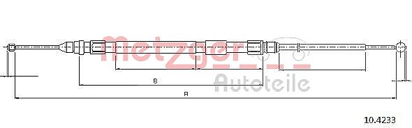 Metzger Autoteile Seilzug, Feststellbremse [Hersteller-Nr. 10.4233] für BMW