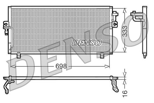 Denso Kondensator, Klimaanlage [Hersteller-Nr. DCN46010] für Nissan
