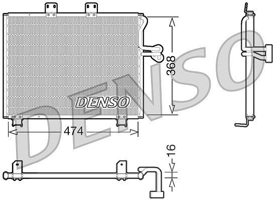 Denso Kondensator, Klimaanlage [Hersteller-Nr. DCN06013] für Jeep