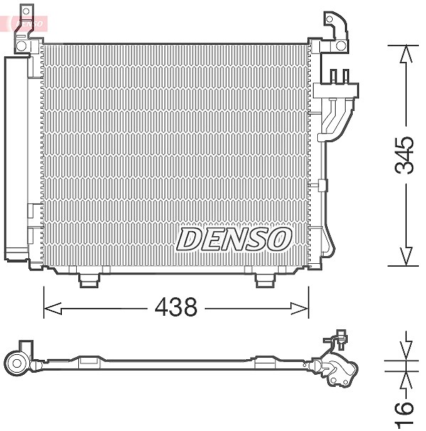 Denso Kondensator, Klimaanlage [Hersteller-Nr. DCN41003] für Hyundai