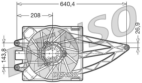 Denso Lüfter, Motorkühlung [Hersteller-Nr. DER09018] für Fiat