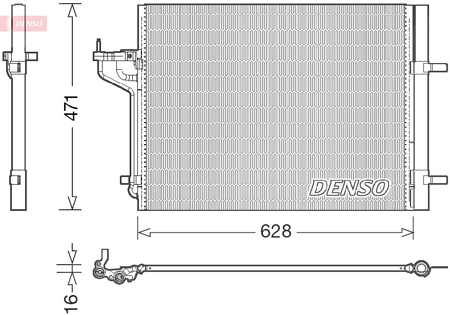 Denso Kondensator, Klimaanlage [Hersteller-Nr. DCN10029] für Ford