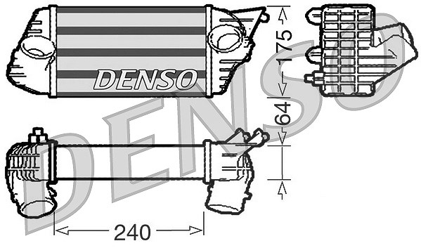 Denso Ladeluftkühler [Hersteller-Nr. DIT09120] für Fiat