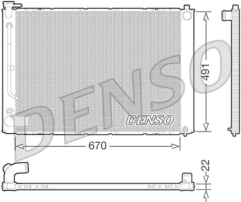 Denso Kühler, Motorkühlung [Hersteller-Nr. DRM51011] für Lexus