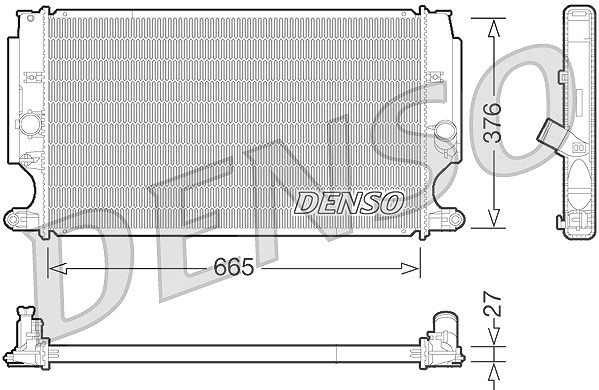 Denso Kühler, Motorkühlung [Hersteller-Nr. DRM50072] für Toyota
