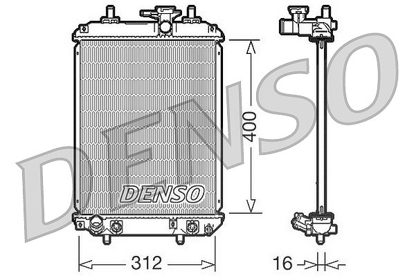 Denso Kühler, Motorkühlung [Hersteller-Nr. DRM50050] für Daihatsu