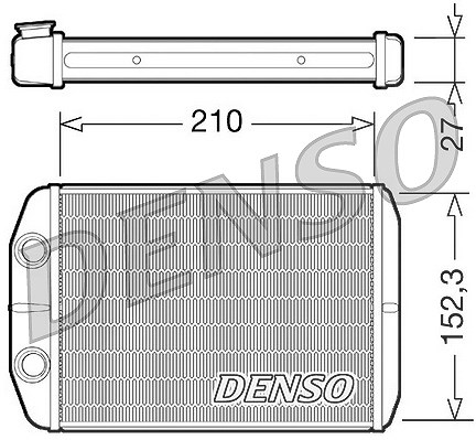 Denso Wärmetauscher, Innenraumheizung [Hersteller-Nr. DRR09073] für Fiat