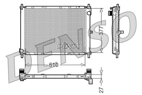 Denso Kühler, Motorkühlung [Hersteller-Nr. DRM46003] für Renault, Nissan