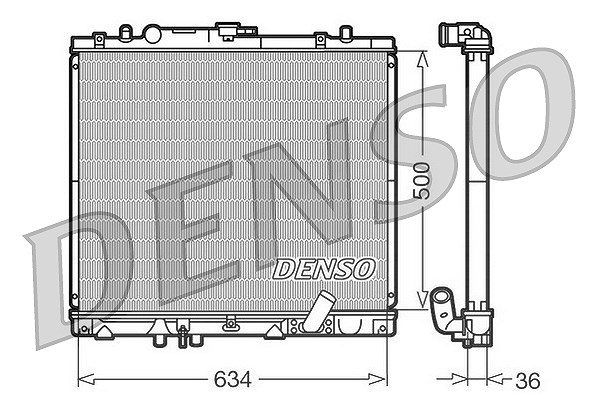 Denso Kühler, Motorkühlung [Hersteller-Nr. DRM45020] für Mitsubishi