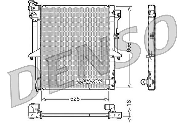 Denso Kühler, Motorkühlung [Hersteller-Nr. DRM45017] für Mitsubishi