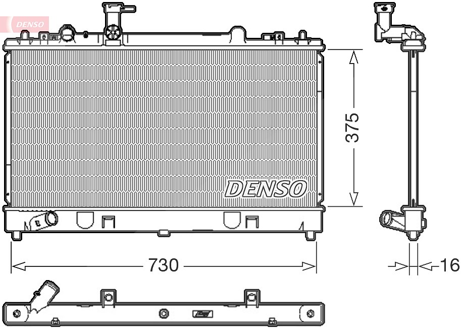 Denso Kühler, Motorkühlung [Hersteller-Nr. DRM44037] für Mazda