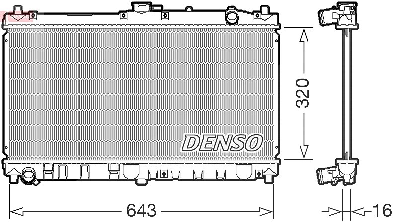 Denso Kühler, Motorkühlung [Hersteller-Nr. DRM44031] für Mazda