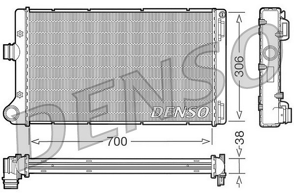 Denso Kühler, Motorkühlung [Hersteller-Nr. DRM09099] für Fiat