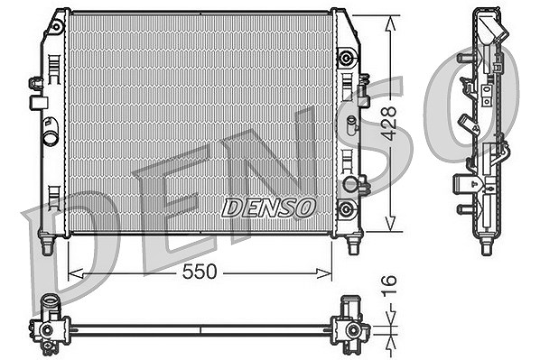 Denso Kühler, Motorkühlung [Hersteller-Nr. DRM44009] für Mazda