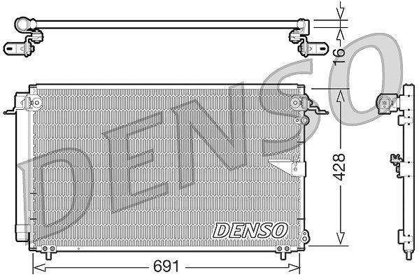 Denso Kondensator, Klimaanlage [Hersteller-Nr. DCN51008] für Lexus