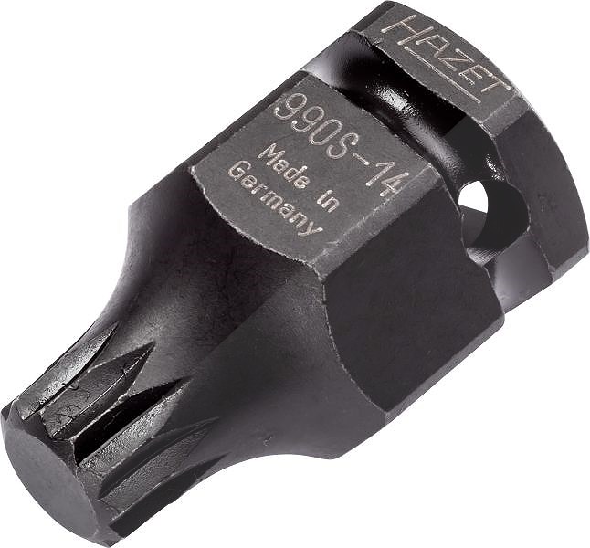 Hazet Kraft-Stecknuss-Einsatz - 1/2, Sechskant 24mm - Vielzahn XZN M14 [Hersteller-Nr. 990S-14]