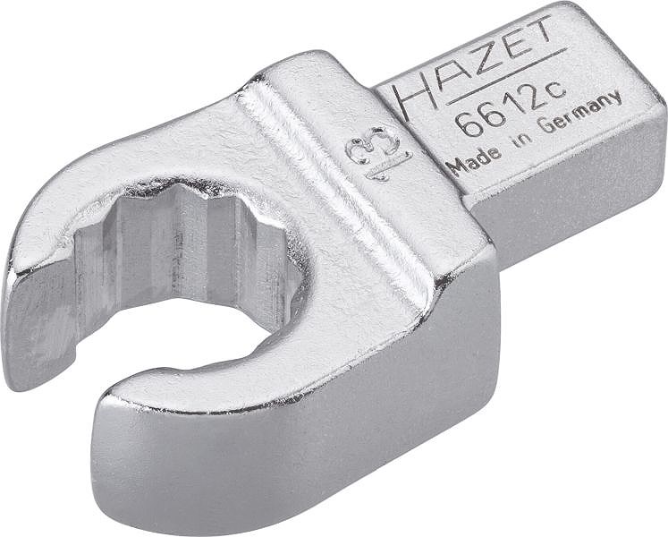 Hazet Einsteck-Ringschlüssel - offen - Vierkant 9x12mm - Zwölfkant 13mm [Hersteller-Nr. 6612C-13]