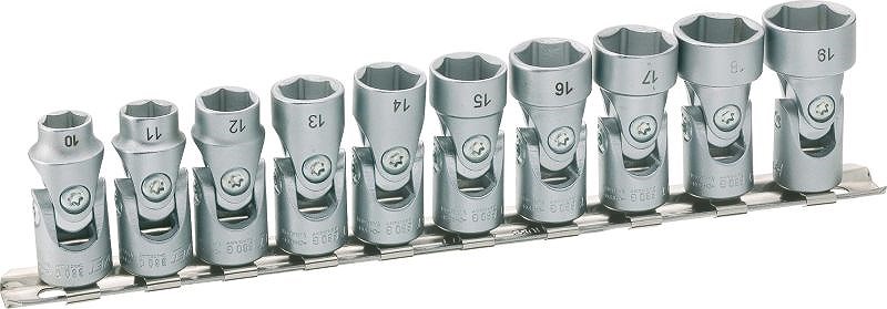 Hazet Sechskant Gelenk Steckschlüsseleinsatz Satz - 3/8 - 10-tlg. [Hersteller-Nr. 880G/10H]