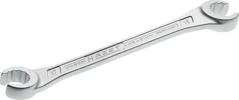 Hazet Doppel-Ringschlüssel - offen - Doppel-Sechskant Profil - 17x19 mm [Hersteller-Nr. 612-17X19]