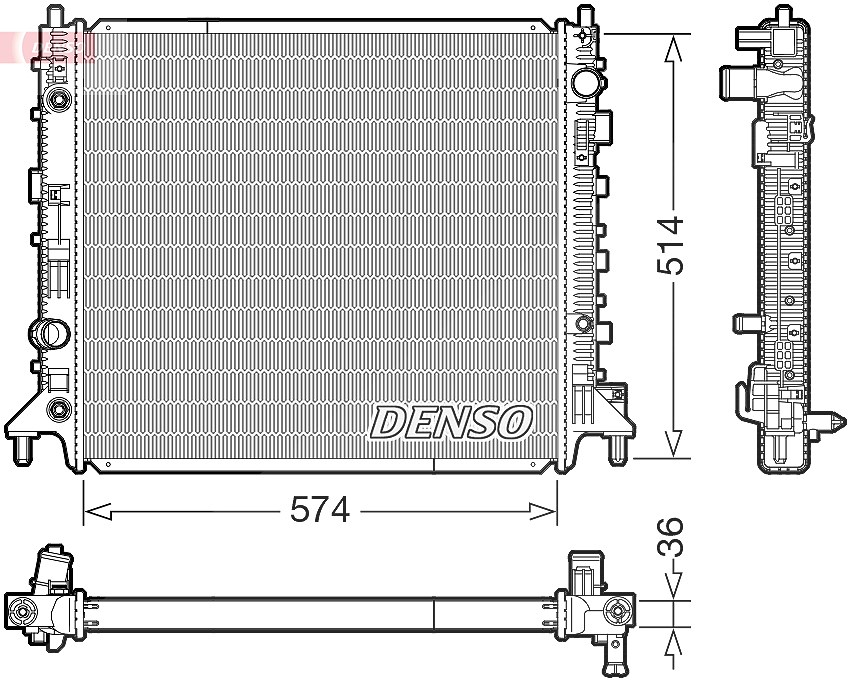 Denso Kühler, Motorkühlung [Hersteller-Nr. DRM99013] für Chevrolet