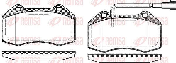 Kawe Bremsbelagsatz, Scheibenbremse [Hersteller-Nr. 111312] für Abarth, Alfa Romeo