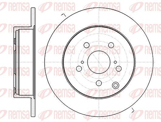 Kawe 1x Bremsscheibe [Hersteller-Nr. 6135000] für Toyota