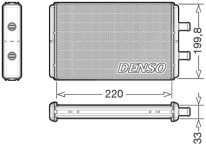 Denso Wärmetauscher, Innenraumheizung [Hersteller-Nr. DRR12016] für Iveco