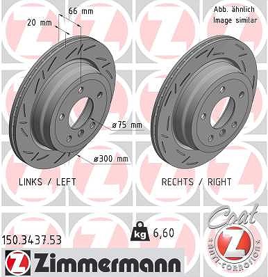 Zimmermann Bremsscheibe [Hersteller-Nr. 150.3437.53] für BMW