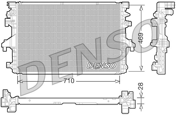 Denso Kühler, Motorkühlung [Hersteller-Nr. DRM32038] für VW