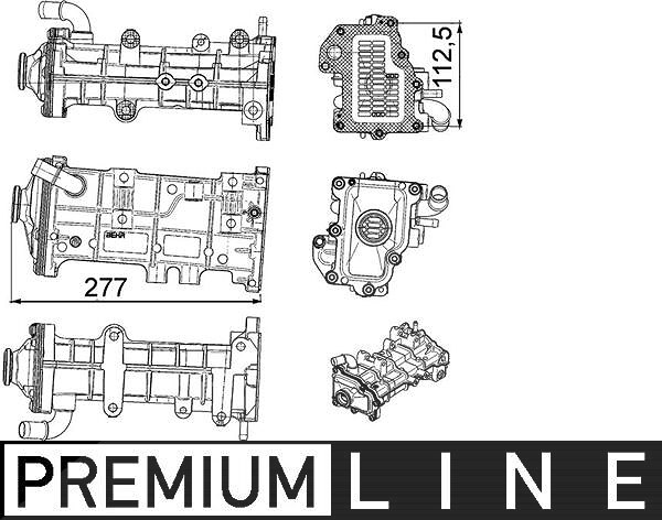 Mahle Kühler, Abgasrückführung [Hersteller-Nr. CE23000P] für Iveco